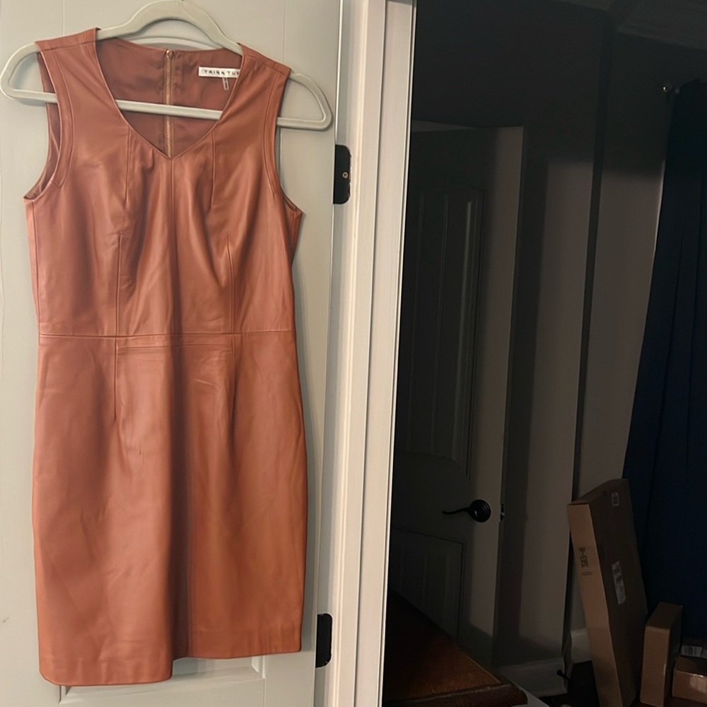 Genuine leather Trina Turk dress